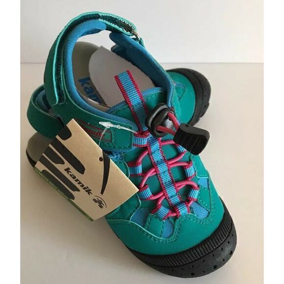 Kamik Girls' Oyster Water Shoe, Teal, 13 M US Little Kid NIB - Picture 2 of 10